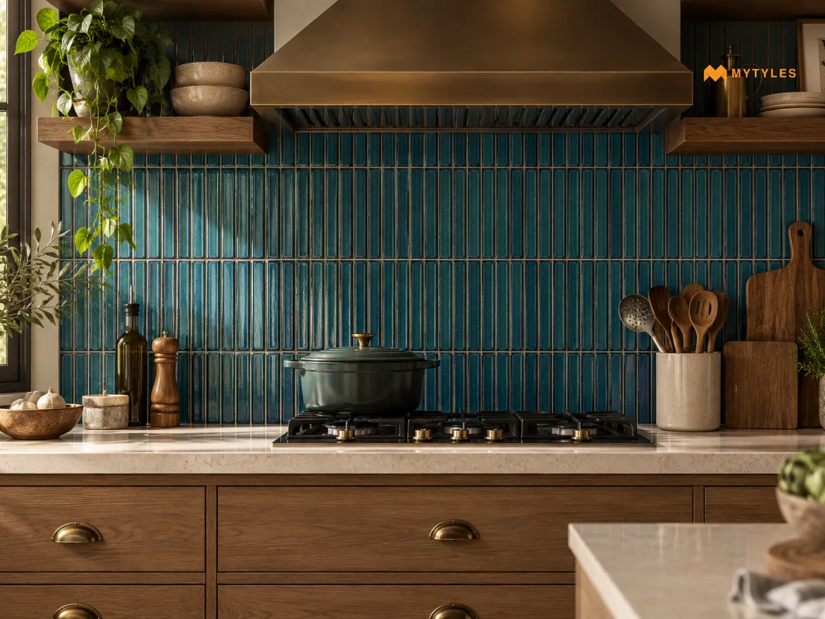 KitKat Tiles Behind the Hob